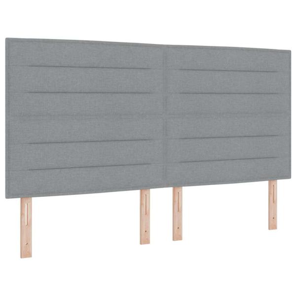 Boxspringbett mit Matratze Hellgrau Super King Stoff