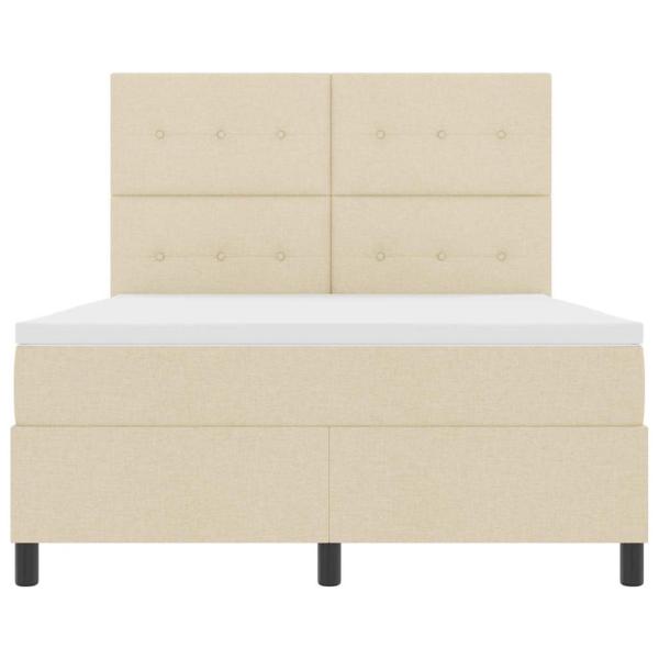 Boxspringbett mit Matratze Creme 140x200 cm Stoff