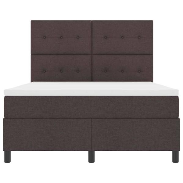 Boxspringbett mit Matratze Dunkelbraun 160x200 cm Stoff