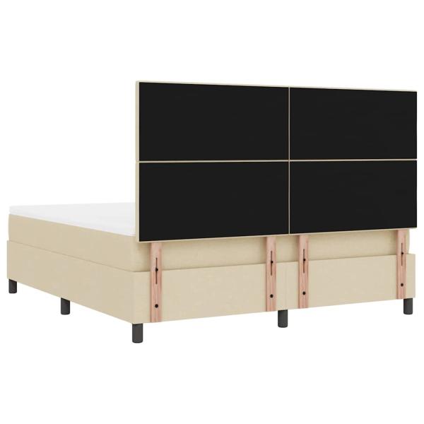 Boxspringbett mit Matratze Creme Super King Stoff