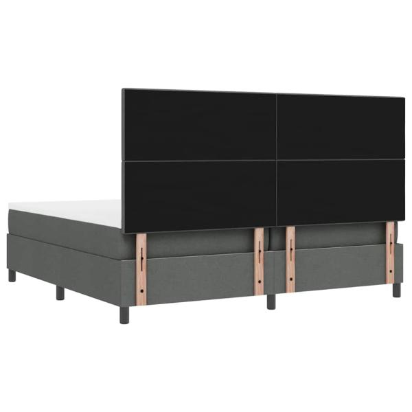Boxspringbett mit Matratze Dunkelgrau 200x200 cm Stoff