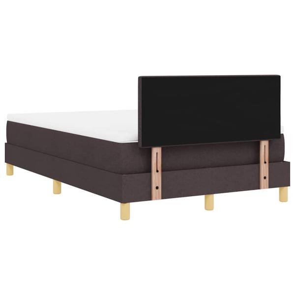 Boxspringbett mit Matratze & LED Dunkelbraun 120x200 cm Stoff