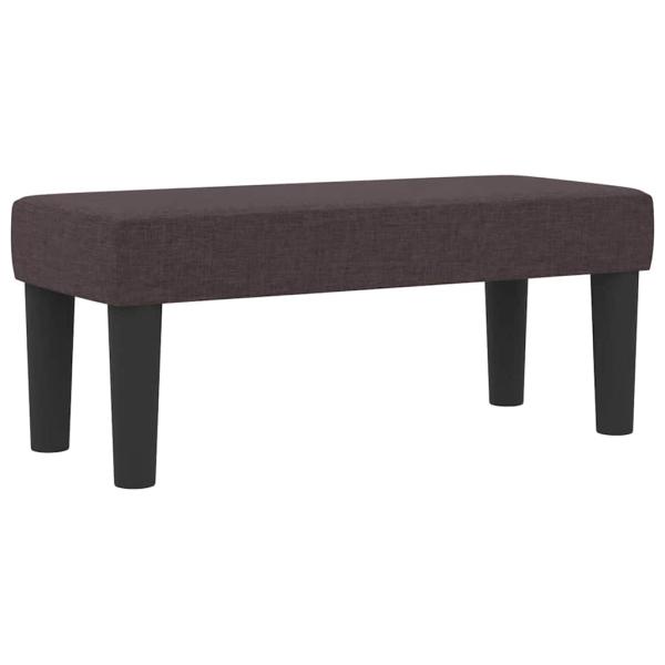 Boxspringbett mit Matratze & Bank Dunkelbraun 90x200 cm Stoff