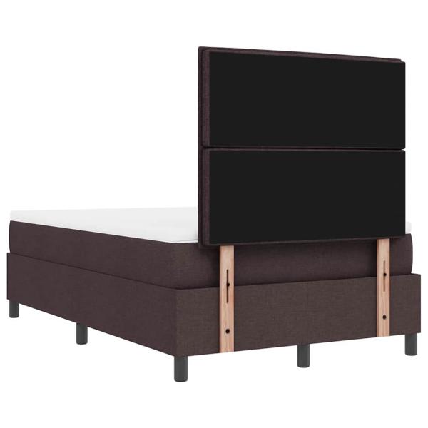 Boxspringbett mit Matratze & Bank Dunkelbraun 120x200 cm Stoff