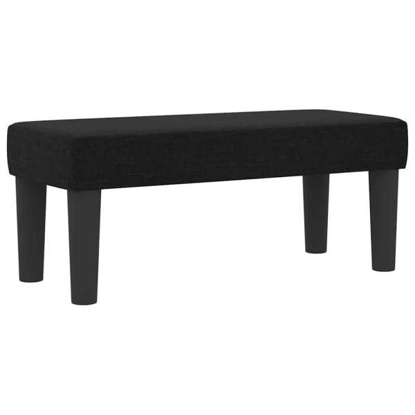 Boxspringbett mit Matratze & Bank Schwarz 100x200 cm Stoff