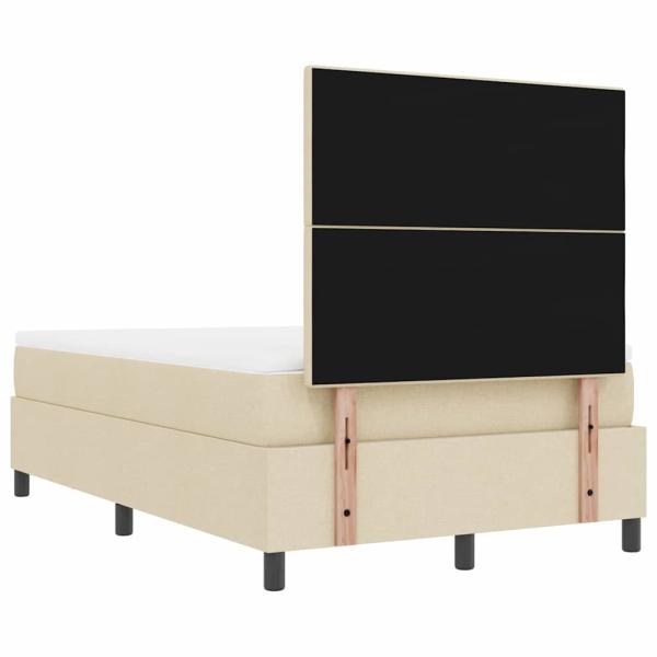 Boxspringbett mit Matratze & Bank Creme 120x200 cm Stoff