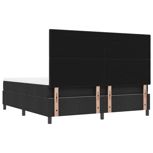 Boxspringbett mit Matratze & Bank Schwarz 180x200 cm Stoff