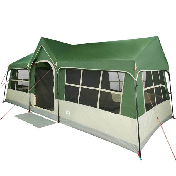 Camping Zelt mit Fenstern Grün 12-Personen Wasserdicht