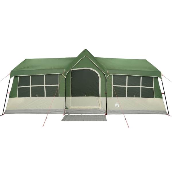 Camping Zelt mit Fenstern Grün 12-Personen Wasserdicht