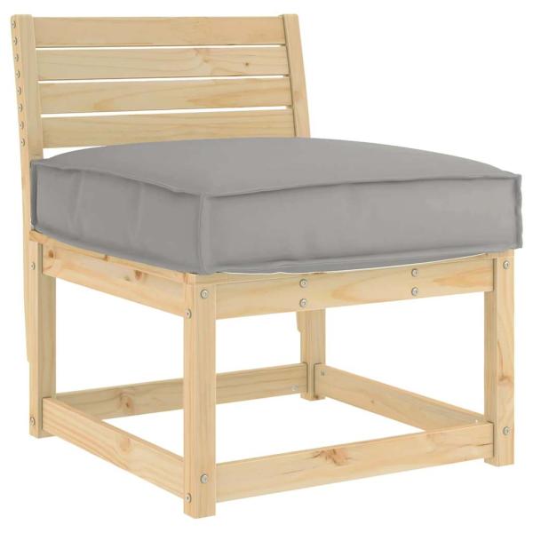 Palletkissen für Sitz Grau 60x60x12 cm Oxfordstoff