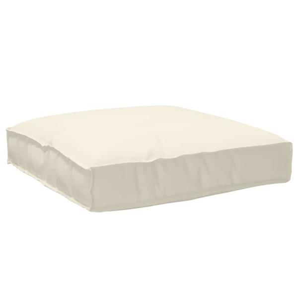 Pallet Kissen für Sitz Creme 80x80x12 cm Oxford Stoff