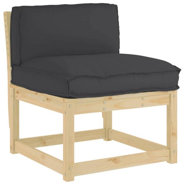 ARDEBO.de - Palettenkissen für Rückenstütze Schwarz 80x40x12 cm Oxford-Stoff