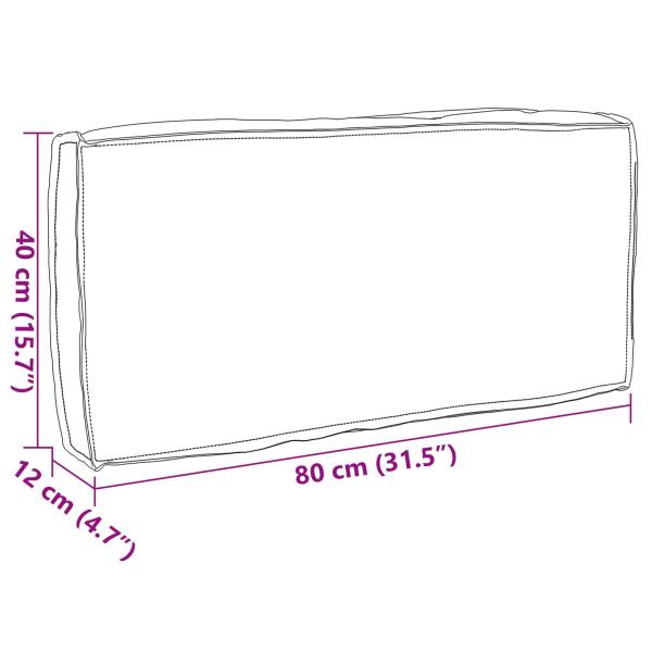 Pallet-Kissen für Rückenstütze Taupe 80x40x12 cm Oxford-Stoff