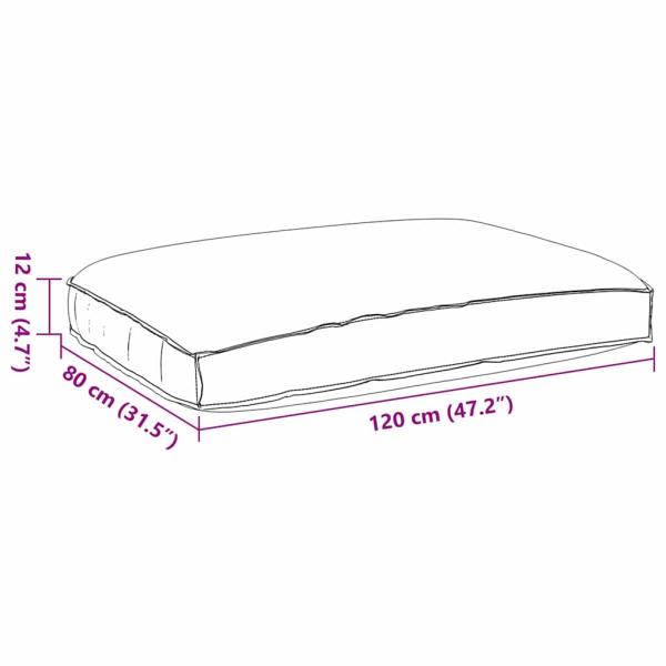 Palettenkissen für Sitz Anthrazit 120x80x12 cm Oxford-Stoff