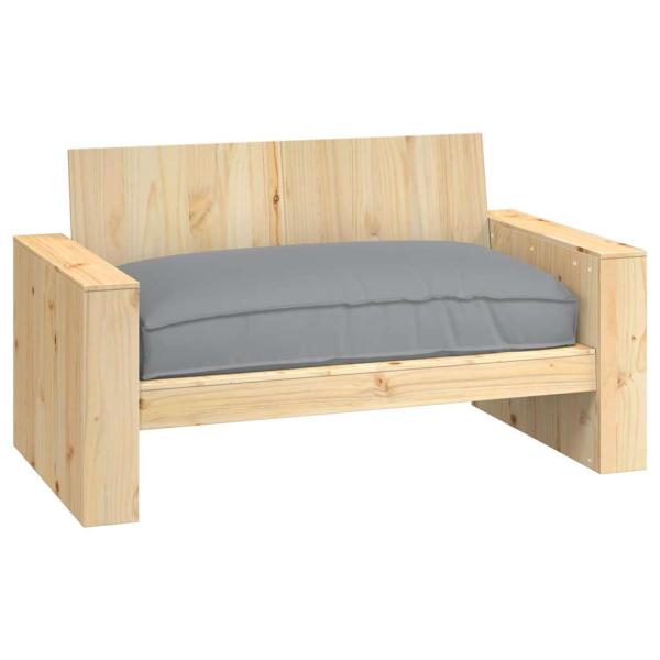 Pallet-Kissen für Sitz Grau 120x80x12 cm Oxford-Stoff
