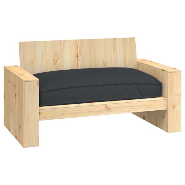Pallet Kissen für Sitz Schwarz 120x80x12 cm Oxford Stoff