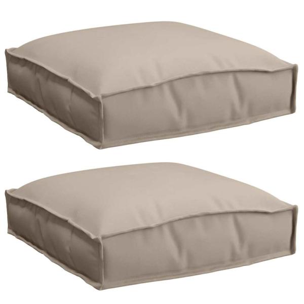 ARDEBO.de - Palettensitzkissen für den Sitz 2 Stk. Taupe 40x40x8 cm Oxford-Gewebe
