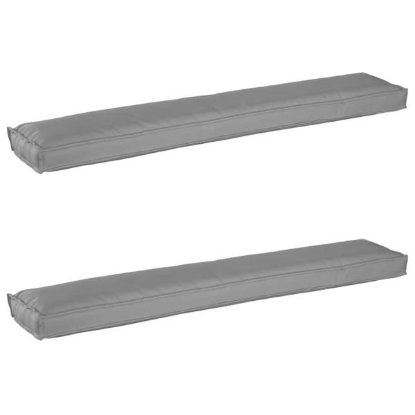 Palettenkissenset 2 stk. Oxford-Stoff Grau 200 x 40 x 8 cm