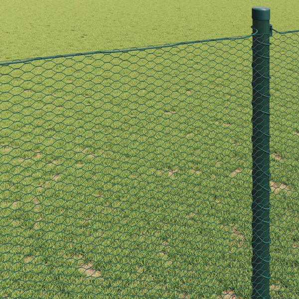 Sechseckzaun Grün 1x50 m Stahl