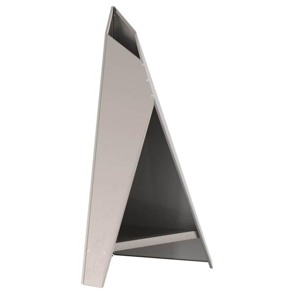 Feuerplatz-Pyramide Schwarz 58x36x100 cm Stahl