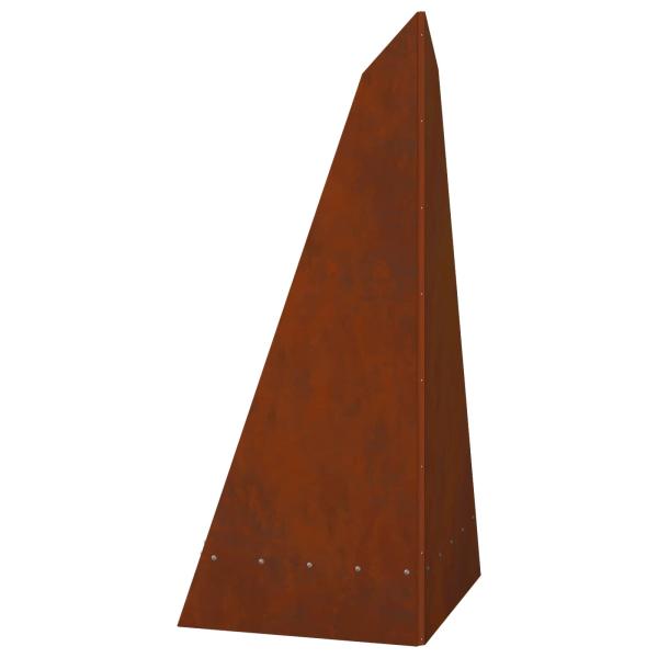 Feuerplatz-Pyramide Schwarz 58x36x100 cm Stahl