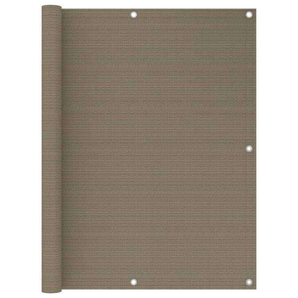 ARDEBO.de - Balkon-Sichtschutz Taupe 120x500 cm HDPE