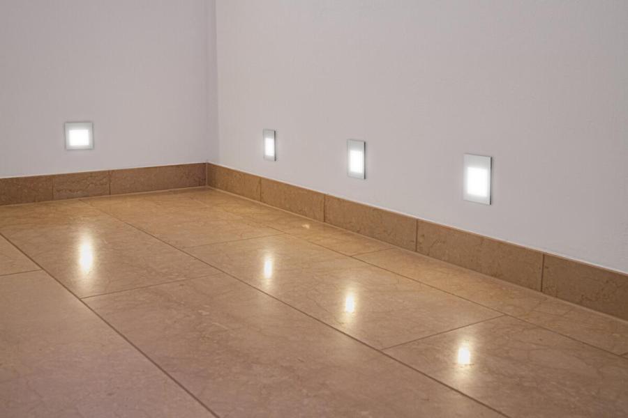 EVN MURUS LED Wandeinbau, 220-240V, 1,5W, 3000K, 35lm, quad., IP20, weiß (W840102)