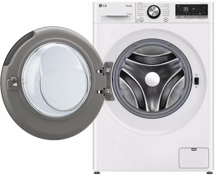 LG W4WR70E6Y 11kg/ 6 kg Stand Waschtrockner, 60 cm breit, 1400 U/Min, WLAN, Kindersicherung, Zeitverzögerung, weiß