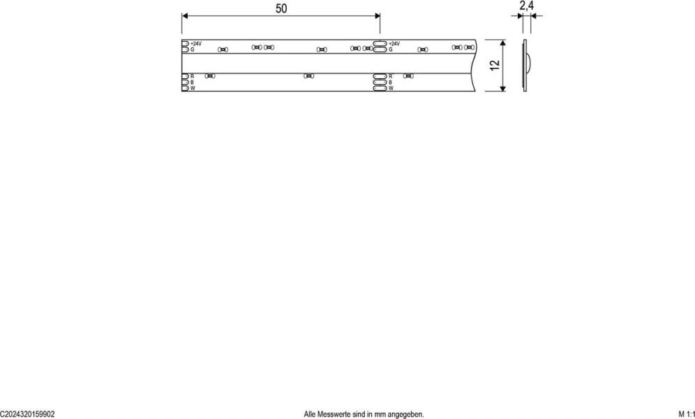 EVN COB-Serie LED-Strip, IP20, 24V/DC, 15W/m, 5m (C2024320159902)