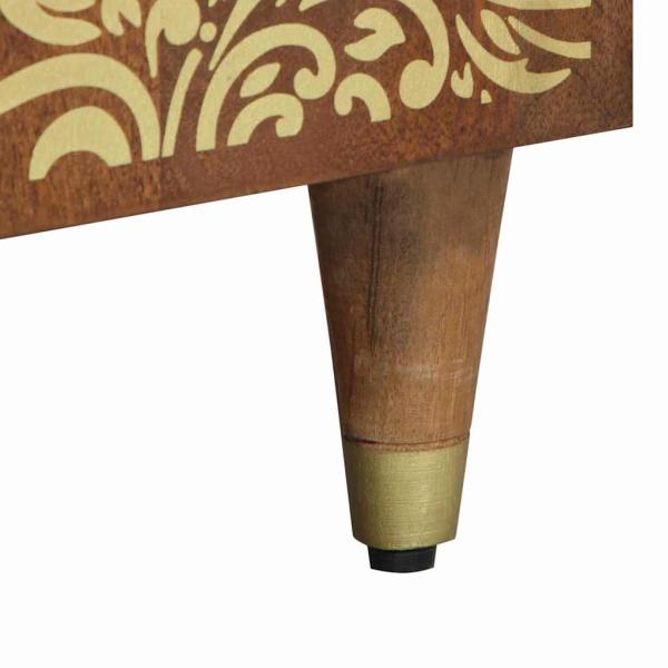 Nachttisch Honigbraun Massivholz 50 x 33 x 60 cm Stauraum