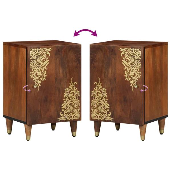 Badezimmer Schrank Honigbraun Massivholz Akazie 38 x 33 x 58 cm