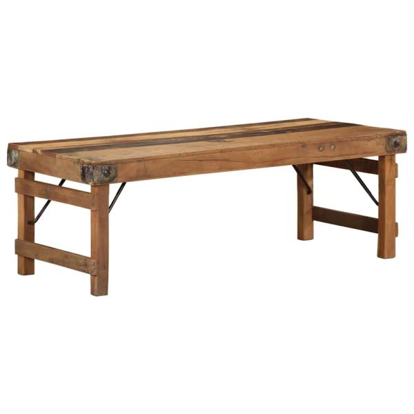 ARDEBO.de - Couchtisch Naturholz Massivholz 110 x 55 x 40 cm Einfach