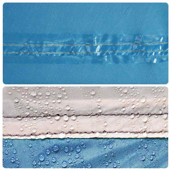 Familienzelt mit Dach Blau und Grau 435 x 255 x 216 cm
