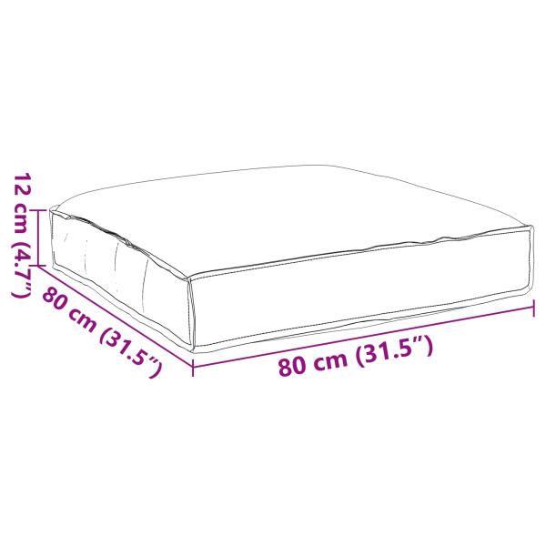 Pallet Kissen für Sitz Weinrot 80x80x12 cm Oxford Stoff