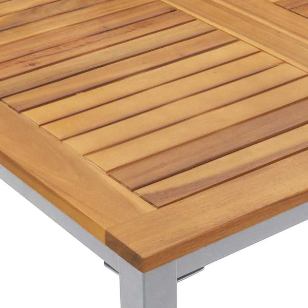 Garten Essgruppe 7-teilig Grau Metall Langlebig Gartenmöbel Set