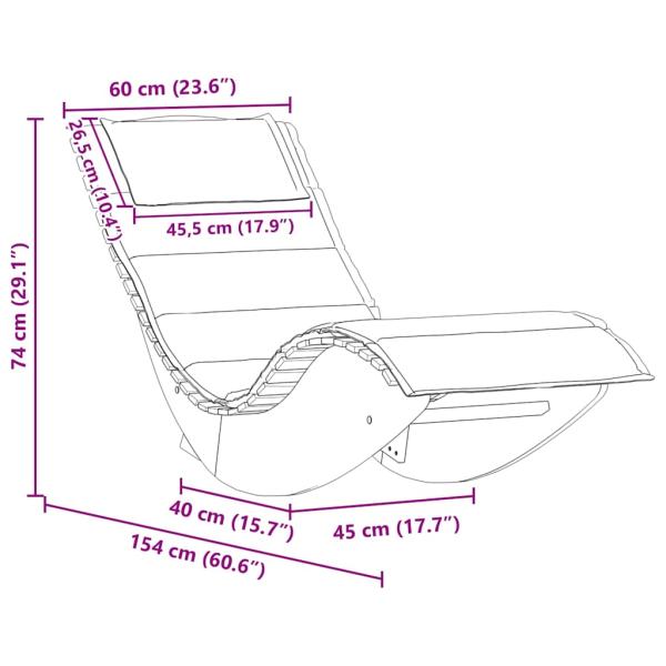 Sonnenliege Set von 2 Creme, Naturholz Massivholz Akazie, Polyester