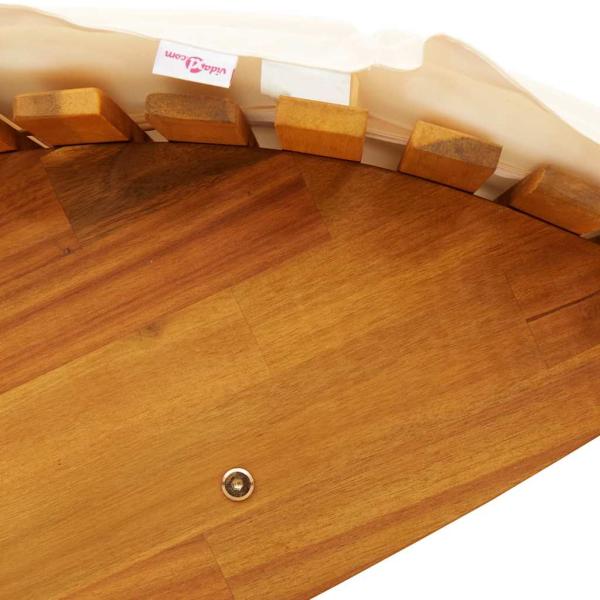 Sonnenliege Set von 2 Creme, Naturholz Massivholz Akazie, Polyester