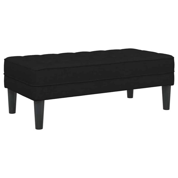2-teiliges Sofa Set mit Kissen aus schwarzem Stoff