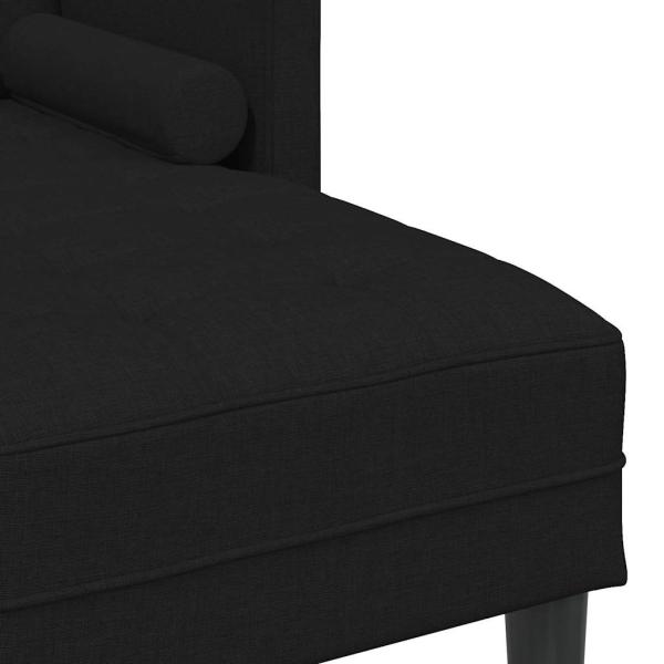 2-teiliges Sofa Set mit Kissen aus schwarzem Stoff