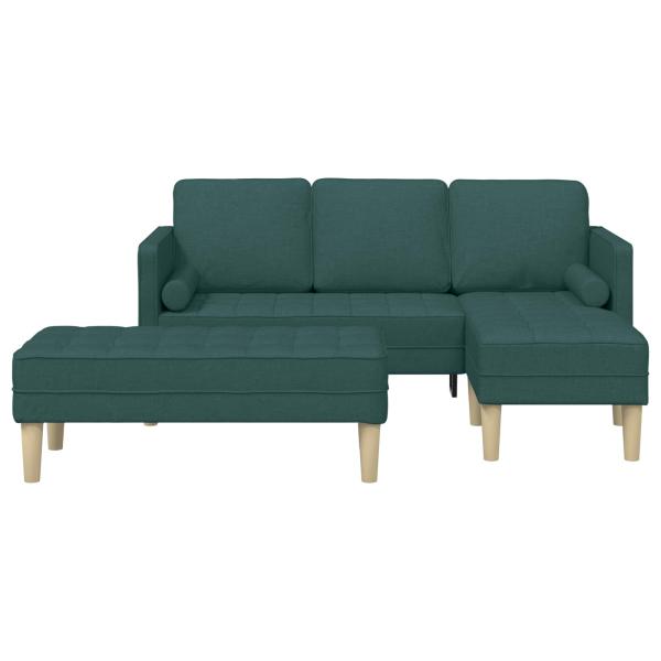 Sofa Set 2 stk. Dunkelgrün Polyester