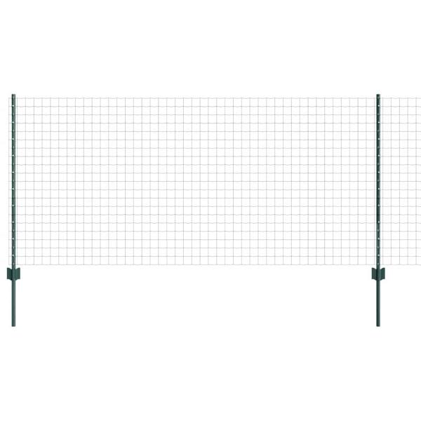 Eurozaun-Set Set aus 2 Grün Metall 25 x 1 m Zaun Langlebig