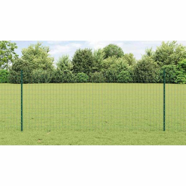 Euro Zaun Set mit 2 Grün Kunststoff, Metall 25m lang x 1m hoch