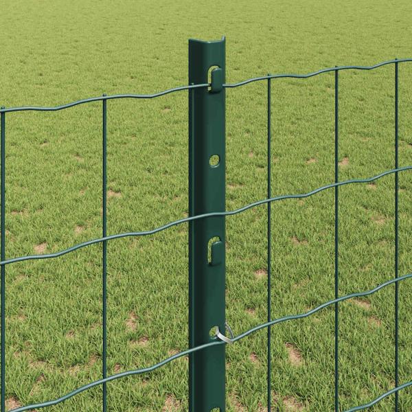 Gartenzaunrolle Set aus 2 Grün Pulverbeschichteter Stahl