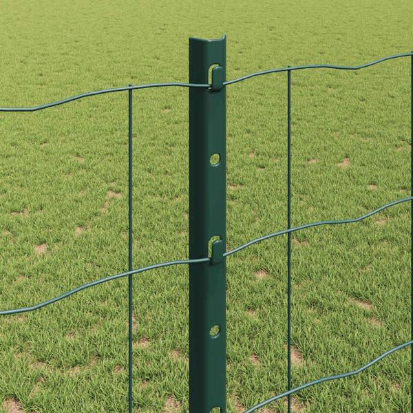 Gartenzaunset Set von 2 Grün PVC-beschichtetes Metall