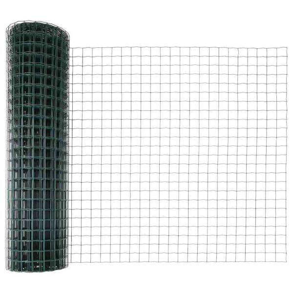 Gartenzaunset Set von 2 Grün PVC-beschichtetes Metall
