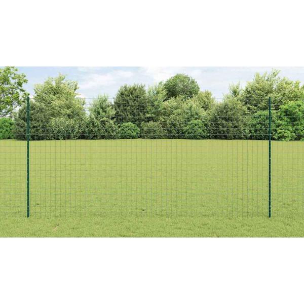 Euro-Zaun Set aus 2 Grün Pulverbeschichteter Stahl 10 x 1,6 m