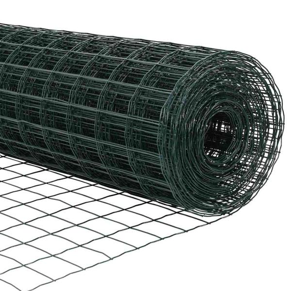 Gartenzaunset Set von 2 Grün Stahl 25 x 1 m Langlebig