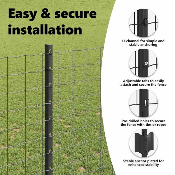 Gartenzaunset 2er Set Grau Metall Standard Langlebig