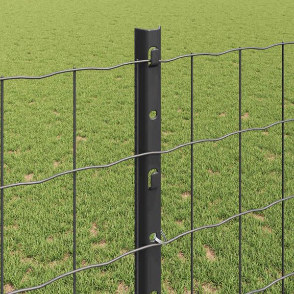 Metall Eurozaun Set aus 2 Grau Metall 25 x 1,2 m Langlebig