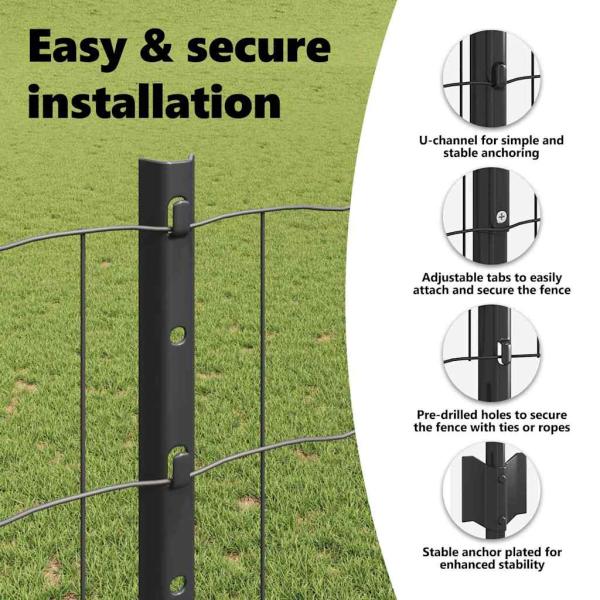 Euro-Zaun mit Pfosten 25 x 1,2 m PVC-beschichteter Stahl Grau